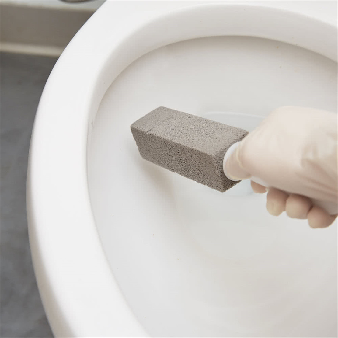 Multi-function Pumice Cleaning Stone with Handle and Brush For Toilet Bowl