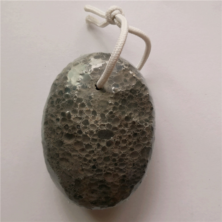Black oval shape natural volcanic pumice stones wholesale