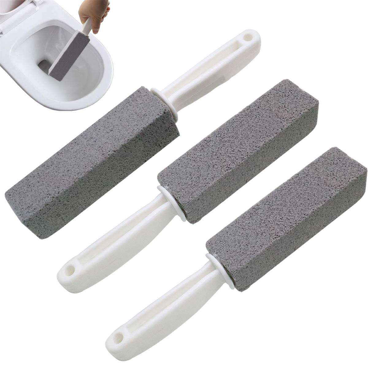 plastic handle toilet bowl ring remover pumice stick