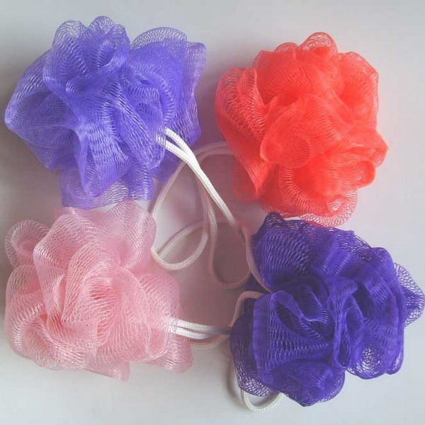 Bath Sponge Shower Loofahs 60g Mesh Pouf Bath Scrunchies Body Wash Puff Shower Puff