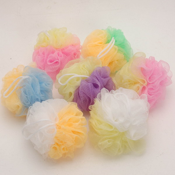 Bath Sponge Shower Loofahs 60g Mesh Pouf Bath Scrunchies Body Wash Puff Shower Puff