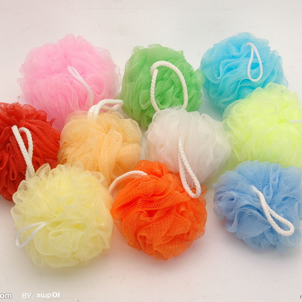 Bath Sponge Shower Loofahs 60g Mesh Pouf Bath Scrunchies Body Wash Puff Shower Puff