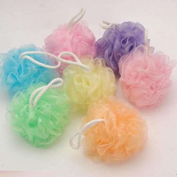 Bath Sponge Shower Loofahs 60g Mesh Pouf Bath Scrunchies Body Wash Puff Shower Puff