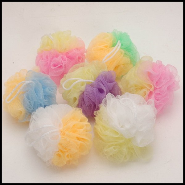 Bath Sponge Shower Loofahs 60g Mesh Pouf Bath Scrunchies Body Wash Puff Shower Puff